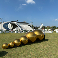 Boule de miroir géante en PVC argenté d'une qualité inégalée pour les expositions d'art Publicité commerciale Décorations de Noël