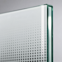 Panneau de verre de sécurité numérique imprimé numérique en céramique frittée trempée de 6 mm, 8 mm, 10 mm, 12 mm pour la décoration murale extérieure