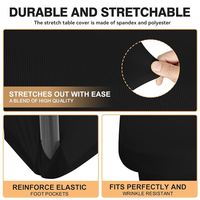 Impression personnalisée en usine Nappe extensible pour salon professionnel Couverture de table publicitaire rectangulaire en polyester et spandex pour affichage