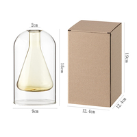 Diffuseur de table en verre borosilicate à double paroi créatif, vase à fleurs, multi-usages, huile essentielle, hydroponie