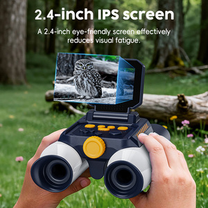 Jumelles professionnelles pour enfants, <span class=keywords><strong>vision</strong></span> nocturne HD 1080P, zoom 10X, écran IPS 2,4 pouces, kit d'observation de la nature, aventure en plein air - Product Image 1