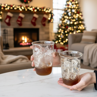 Vente en gros de gobelets en verre borosilicate de haute qualité 280ml/300ml/350ml/420ml, tasse à café de qualité supérieure - Style vintage