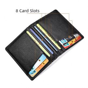 Super Slim <b>Soft</b> Wallet 100% Genuine <b>Leather</b> Mini Credit Card Wallet <b>Purse</b> Card Holders Men Wallet Thin Small - Product Image 3