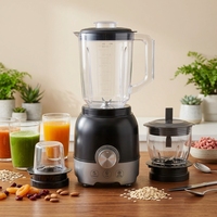 1500ml Heavy Duty Draagbare Sapcentrifuge Blender met 4 Roestvrijstalen Messen, Hoge Vermogen Smoothies Maker & IJsvergruizer, Lekvrije Mixer