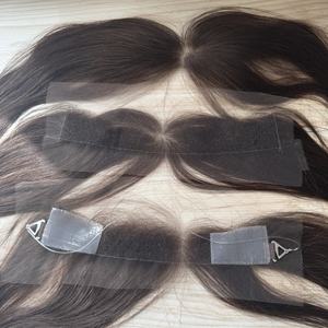 얇은 헤어 라인 토퍼 1.5*11 인치 착용하기 쉬운 전면 레이스 패치 전체 레이스 핸드 타이 커버 업 헤어 패치 - Product Image 4