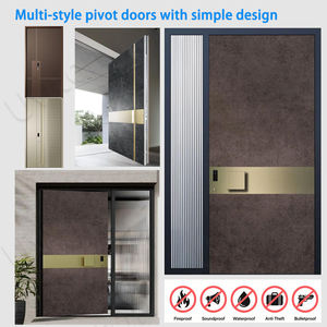 Porta d'<span class=keywords><strong>Ingresso</strong></span> Singola <span class=keywords><strong>per</strong></span> <span class=keywords><strong>Casa</strong></span> in Stile Moderno, Antieffrazione, Impermeabile, Porta Esterna in Alluminio Decorativa - Product Image 5