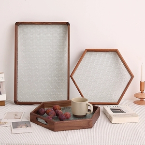 Bandeja de Vidrio con Relieve de Begonia Estilo Japonés Vintage para Té, Café, Dulces, Aromaterapia y Almacenamiento - Product Image 4