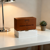 Boîte cadeau de luxe en carton pour ensemble de soins masculins - Boîte cadeau rigide personnalisée avec couvercle et base pour rasoir, avec insert en carton