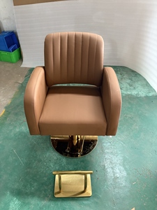 Chaise <span class=keywords><strong>de</strong></span> <span class=keywords><strong>coiffure</strong></span> élégante pour <span class=keywords><strong>salon</strong></span> <span class=keywords><strong>de</strong></span> beauté, base dorée, pour femmes - Product Image 4