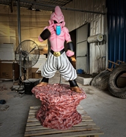 Statue en résine artisanale de Majin Buu de Dragon Ball Z, taille réelle 1:1, buste et figurine complète