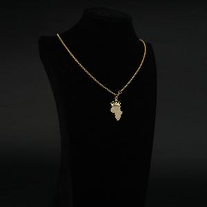 Colliers pendentifs de mode en laiton, design carte avec couronne, sertis de pierres brillantes, bijoux plaqués or et remplis d'or - Product Image 5