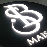 Lettres de signalisation lumineuses pour magasins, enseignes lumineuses extérieures et intérieures, enseigne 3D rétroéclairée par LED, enseigne à face unique, boîte à lumière en saillie