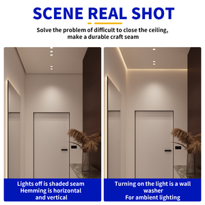 Hiện đại lõm LED Nhôm hồ sơ kim loại bền kênh cho trần chiếu sáng và đèn LED tuyến tính thiết kế chiếu sáng - Product Image 5