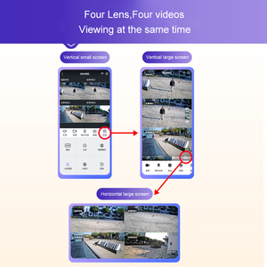 Không dây HD Wi-Fi Camera An Ninh với bốn ống kính bốn màn hình PTZ 8MP màn hình toàn cảnh xem CCTV Mạng Camera - Product Image 3