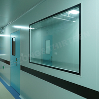 Fenêtre hermétique en alliage d'aluminium pour salle blanche pharmaceutique, usage hospitalier, surface lisse, tailles personnalisées OEM, anti-poussière