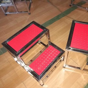 Hospital Steel <b>Step</b> <b>Stool</b> Double Layer 100kg Load Capacity Rectangular Footrest Medical And Home Use - Product Image 3