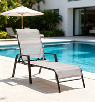 Chaise longue de piscine et de plage moderne, réglable, à gravité zéro, portable et durable, pour l'extérieur, vente en gros