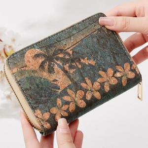High Quality <b>Lady</b> Coin Purse RFID Blocking New Design Luxury Women's <b>Wallet</b> Environmentally Friendly Vegetarian Cork Zipper - Product Image 2