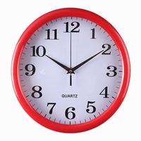 Jam Dinding Quartz Plastik Gaya Nordik 28CM, Sederhana Modern, untuk Rumah, Ruang Tamu, Kamar Tidur, Fitur Senyap, Grosir