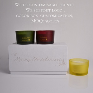 Ventes chaudes, <span class=keywords><strong>bougie</strong></span> parfumée en verre personnalisée de luxe, <span class=keywords><strong>cire</strong></span> de <span class=keywords><strong>soja</strong></span>, <span class=keywords><strong>cire</strong></span> d'<span class=keywords><strong>abeille</strong></span>, ensemble cadeau de bougies de Noël - Product Image 2