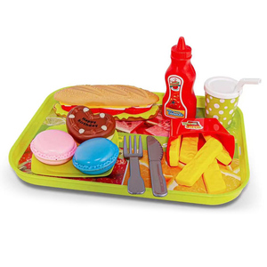 Nouveau Style semblant jouer à des <span class=keywords><strong>jeux</strong></span> <span class=keywords><strong>de</strong></span> <span class=keywords><strong>cuisine</strong></span> préscolaires enfants Fast Food jouets ensemble Hamburger frites modèle <span class=keywords><strong>cuisine</strong></span> jouets - Product Image 3