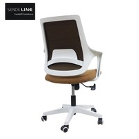 Chaise de bureau ergonomique en plastique à hauteur réglable, pivotante, design américain, avec accoudoirs, pour étudiants, vente en gros