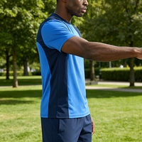 Tenue de sport personnalisée pour homme, couleur contrastée, légère, pour la course à pied, la salle de sport, l'entraînement, séchage rapide, t-shirt d'été pour homme