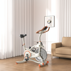 Vélo de spinning <span class=keywords><strong>d</strong></span>'intérieur Lingxi Commercial à volant <span class=keywords><strong>d</strong></span>'inertie en fer lourd avec résistance magnétique silencieuse 126x50x100CM pour salle de sport et centre de fitness - Product Image 2