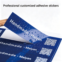 Impression personnalisée d'autocollants autocollants, autocollants transparents pour gobelets à emporter (thé au lait, café), codes QR, autocollants d'étiquettes de marque