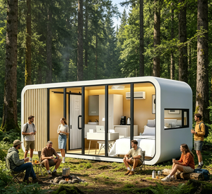 Cabane Apple personnalisée et élégante avec balcon pour complexe de loisirs et villa de vacances privée - Product Image 3
