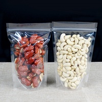 Sachets refermables transparents en nylon plastique, fournis par l'usine, pour l'emballage des noix et des fruits secs