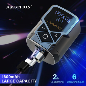 1600mAh RCA Wireless Tattoo Battery Pack Portable LCD Display Power Supply for <b>Rotary</b> <b>Machines</b> - Product Image 3