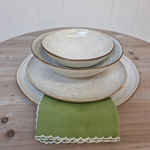 Vente directe d'usine Vaisselle MADA <span class=keywords><strong>Assiette</strong></span> En <span class=keywords><strong>Gres</strong></span> Reactif D27,5cm Blanc Ventoux Ensembles de vaisselle pour <span class=keywords><strong>micro</strong></span>-ondes - Product Image 2