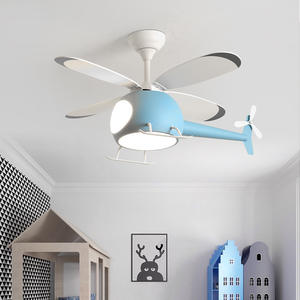 Ventilateur de plafond LED moderne et créatif en forme d'<span class=keywords><strong>avion</strong></span> de dessin animé, décoration simple, <span class=keywords><strong>lampe</strong></span> de plafond LED pour chambre d'enfant, chambre à coucher, lumières de ventilateur LED - Product Image 4