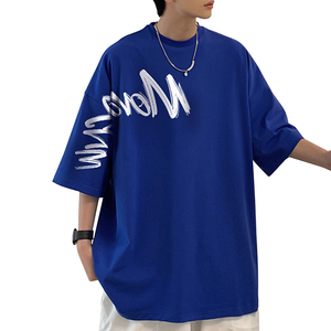 เสื้อยืดผู้ชายลายกราฟิกคุณภาพสูง 100% ผ้าฝ้าย ลดราคา 10% รับออกแบบโลโก้แบรนด์ตามสั่ง - Product Image 1
