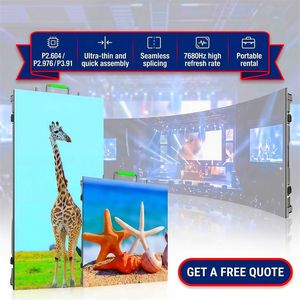 Mur vidéo LED de scène P3.91 à haute fréquence de rafraîchissement, <span class=keywords><strong>grand</strong></span> écran LED de location, écran d'affichage vidéo LED pour concert - Product Image 1