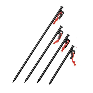 Metal Tent Beach Camping Stakes Peg With Rope Ground Nail Outdoor Tent Pegs Stakes Ground Nail Pegs