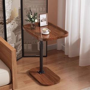 Tavolino <span class=keywords><strong>da</strong></span> Caffè Girevole Portatile dal <span class=keywords><strong>Design</strong></span> Moderno con MOQ Basso, con Vano Portaoggetti, Colore Noce, Altezza Regolabile per <span class=keywords><strong>Divano</strong></span> e Comodino - Product Image 2