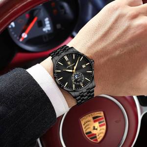 Reloj de Pulsera Poedagar 854 de Acero Inoxidable con Fase Lunar, Reloj para Hombre, Calendario, Resistente al Agua, Reloj de Negocios para Hombre - Product Image 4
