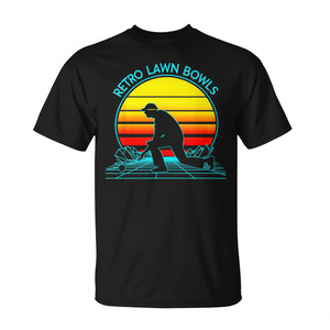 Camiseta Retro Lawn Bowls Vaporwave, camiseta gráfica informal de verano para hombre - Product Image 2
