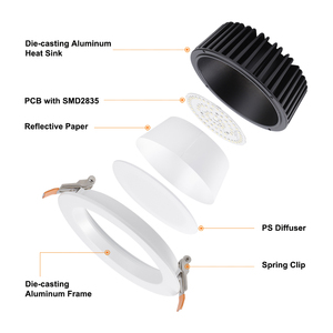 3000K 6500K <span class=keywords><strong>LED</strong></span> ajustable <span class=keywords><strong>Downlight</strong></span> empotrable inteligente Diámetro 145mm 160mm 190mm <span class=keywords><strong>230mm</strong></span> Flat <span class=keywords><strong>LED</strong></span> <span class=keywords><strong>Downlight</strong></span> - Product Image 2