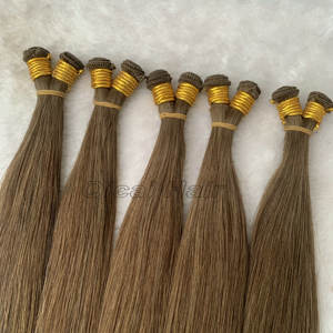 <span class=keywords><strong>Extension</strong></span> di <span class=keywords><strong>Capelli</strong></span> Umani 100% Reali di Alta Qualità, Trama Invisibile Annodata a Mano, Punte Spesse, Colore Personalizzato, <span class=keywords><strong>Capelli</strong></span> Grezzi - Product Image 3