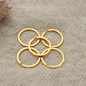 Großhandel 25mm 30mm Metall <span class=keywords><strong>Gold</strong></span> Flacher Schlüsselring Runder Schlüsselring Schlüsselanhänger - Product Image 4