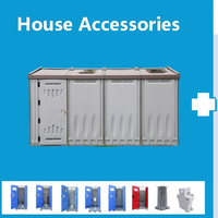 Maisons conteneurs industrielles, hangar de stockage portable, kit de cabine de toilette préfabriquée écologique et imperméable