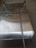 Chariot à plate-forme Chariot de stockage plat polyvalent Chariot à provisions pliable Acier à quatre roues robuste Acier inoxydable OEM