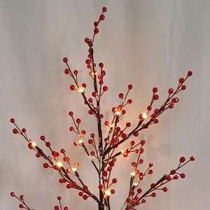 Led Rouge Lueur Chaud Blanc Bouleau Lumières Vacances Nouvel An Décoration Fête Activités - Product Image 5