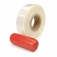 Rouleau de boyaux de saucisse en plastique à haute élasticité, facile à peler, pour la production de saucisses cuites, fournisseur d'emballages personnalisés
