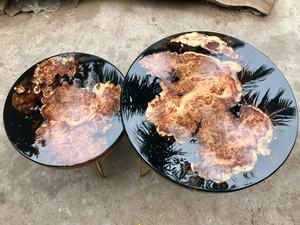 Table basse en bois de palissandre naturel et pieds en métal, taille et couleur personnalisées, LIVRAISON RAPIDE - HAUTE QUALITÉ - PRIX DE GROS - Product Image 5