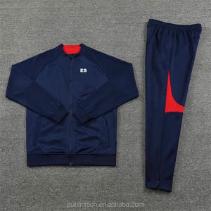 Bloc de couleur Logo personnalisé vêtements de sport Jogging survêtement unisexe blanc sport Football Football survêtement pour hommes été - Product Image 2