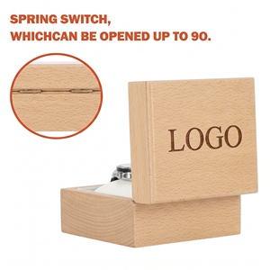 Custom Logo High Single Solid Personaised Wood <b>Watch</b> Box Rectangle Wooden <b>Watch</b> Box - Product Image 5